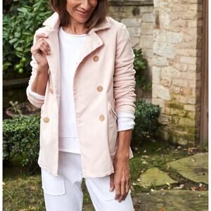 FRANK & EILEEN Women’s Belfast Performance Denim Jacket Ballet Pink Medium